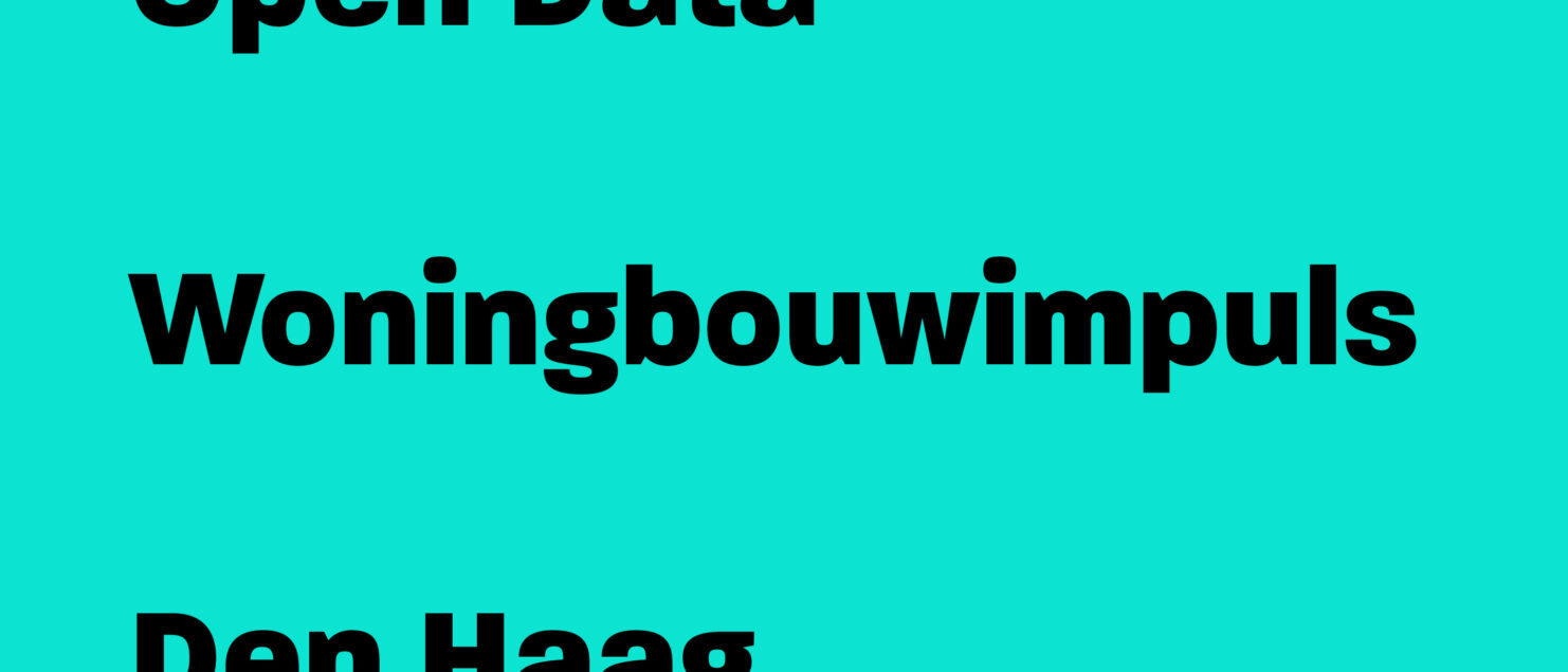 open data woningbouwimpuls den haag