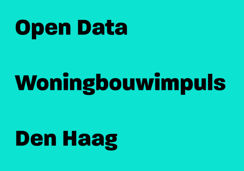 open data woningbouwimpuls den haag